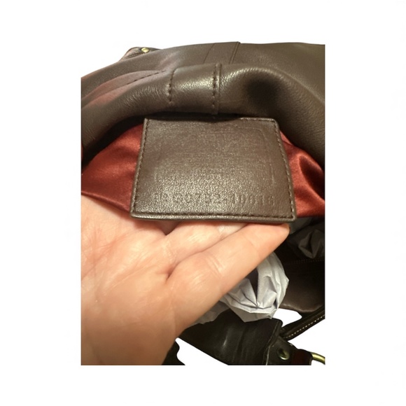 Coach Vintage Carly Brown Leather Brass Hardware Hobo Shoulder Bag - Picture 12 of 16